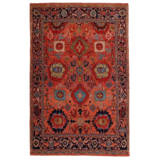 Palmettes and Flowers Lattice Rug