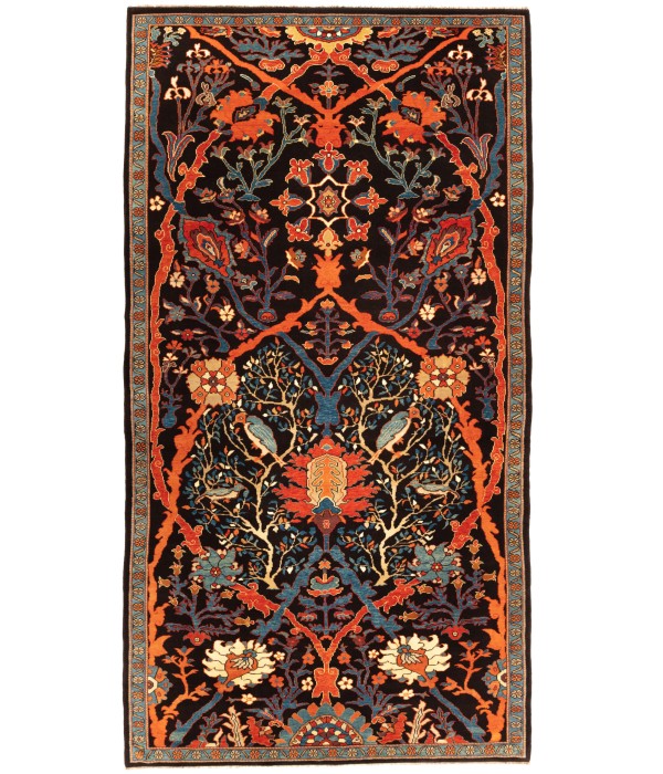 Gerous Bidjar Rug with Garden of Birds