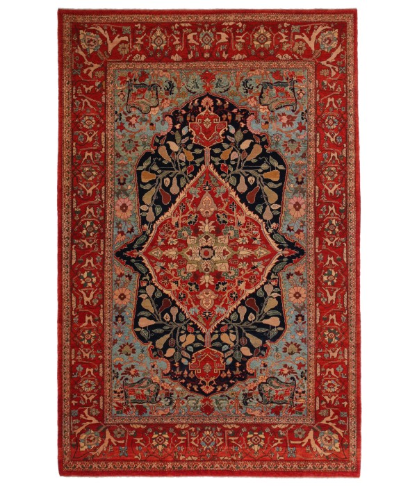 Heriz Medallion Rug with Pear Design