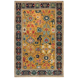 Flower and Leaf Lattice Rug