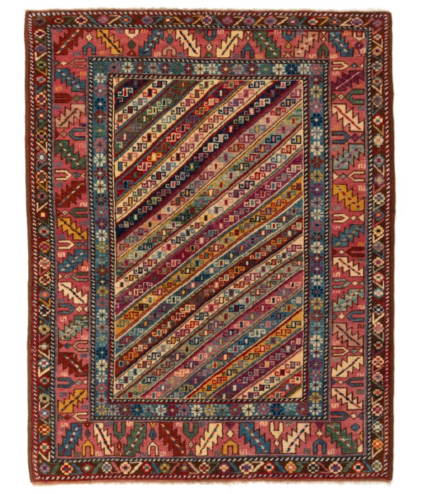 Genje Rug with Diagonal Stripes