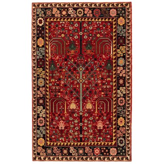 Bid Majnum Rug on Red Field Rug