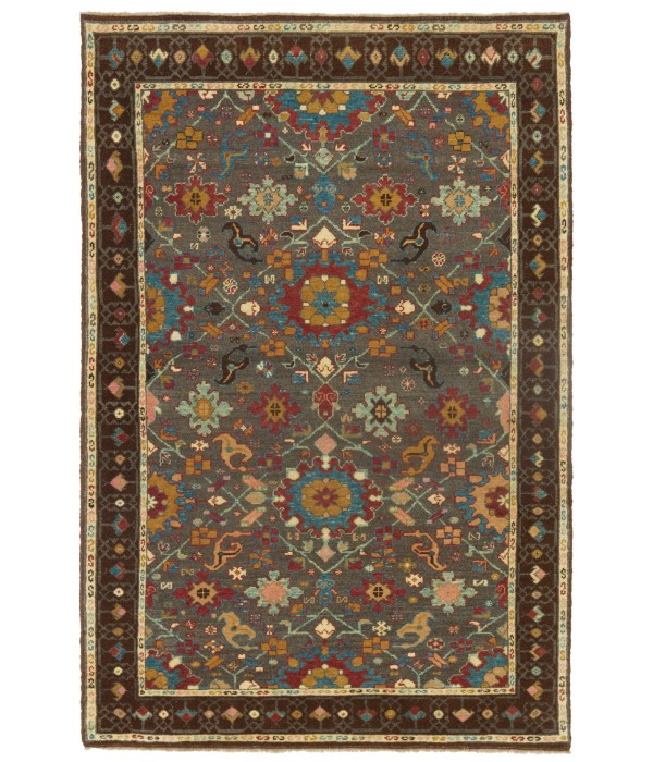 Palmettes and Flowers Lattice Rug