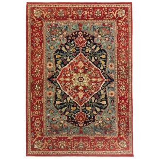 Heriz Medallion Rug with Pear Design