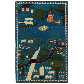 Village Theme Azeri Folk Life Rug