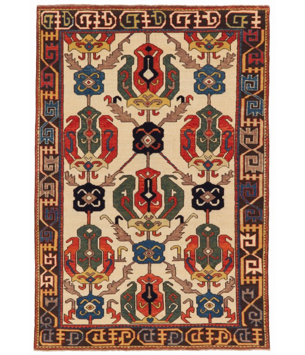 Kuba Rug with Ascending Palmettes and Flowers