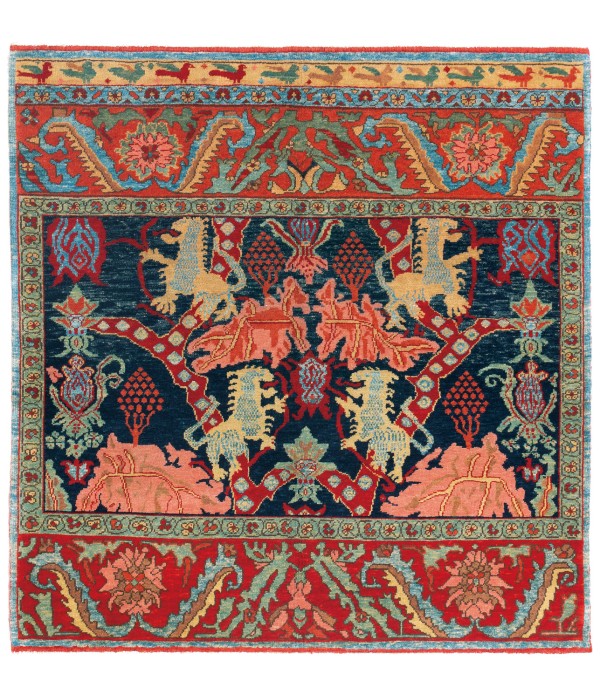 Bidjar Rug with Lion Design