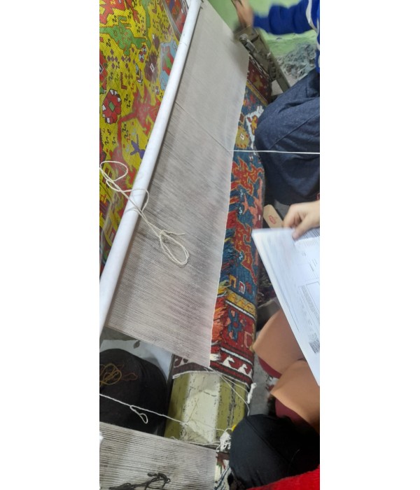 Palmettes and Flowers Lattice Rug