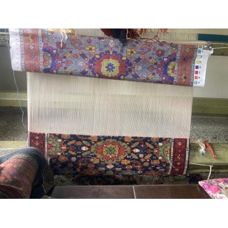 Palmettes and Flowers Lattice Rug - ART00594 Palmettes and Flowers Lattice Rug - ART00594