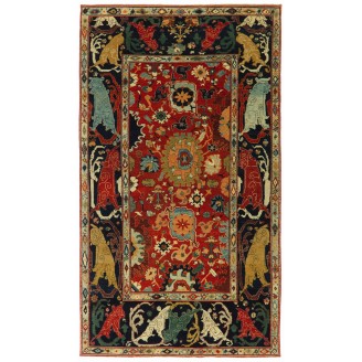 Palmettes and Flowers Lattice Rug Palmettes and Flowers Lattice Rug