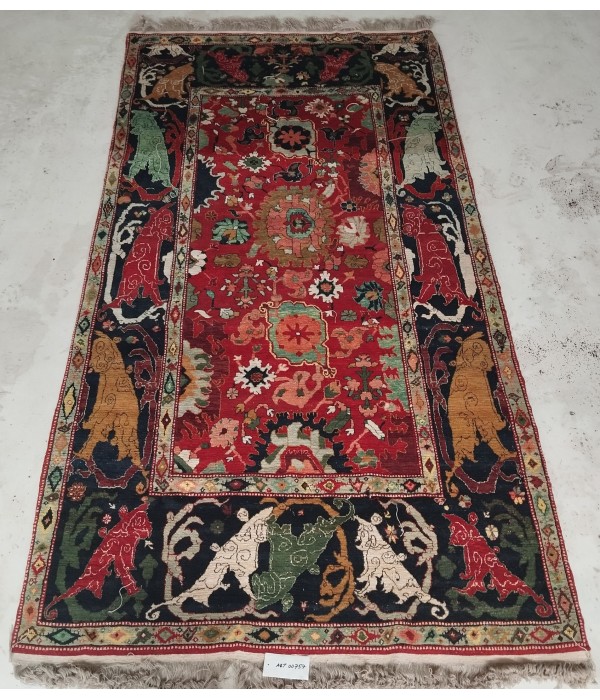 Palmettes and Flowers Lattice Rug Palmettes and Flowers Lattice Rug