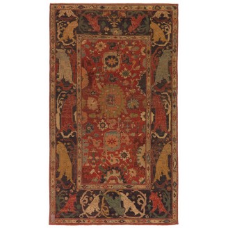 Palmettes and Flowers Lattice Rug Palmettes and Flowers Lattice Rug