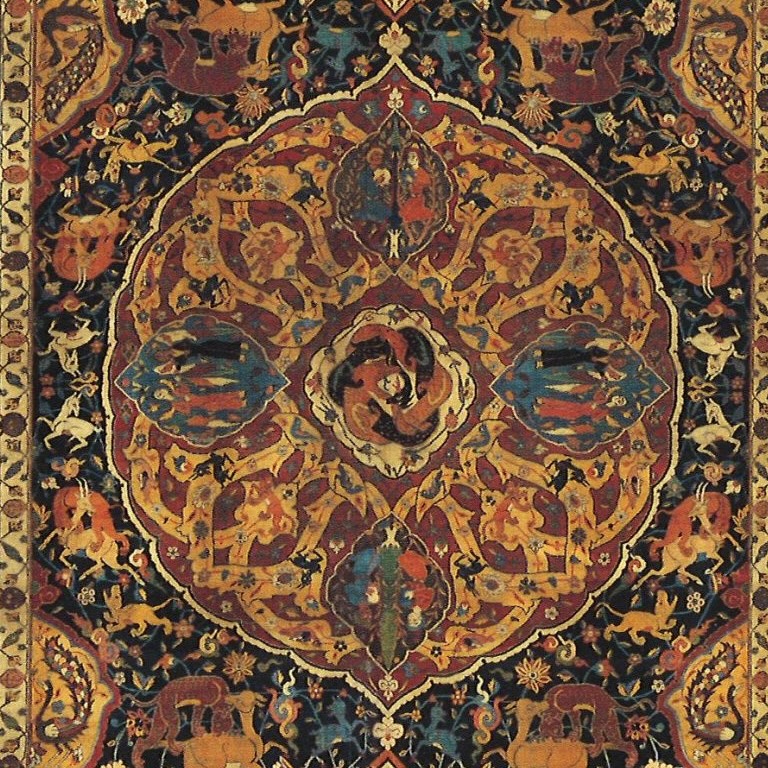 Central medallion detail of the Sanguszko Carpet