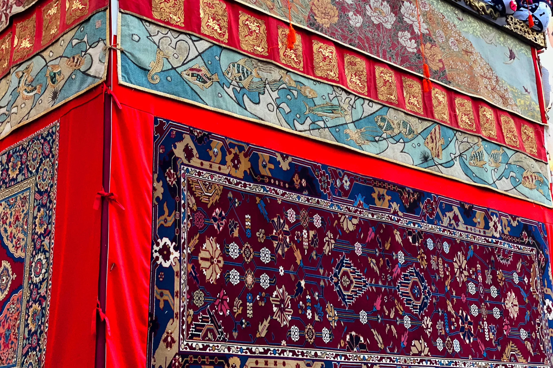 Antique Anatolian kilim detail
